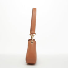 Load image into Gallery viewer, Leather Baguette Bag East West Brown Purse
