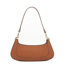 Load image into Gallery viewer, Leather Baguette Bag East West Brown Purse

