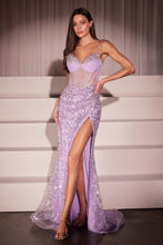 Load image into Gallery viewer, Purple Beaded Fitted Dress
