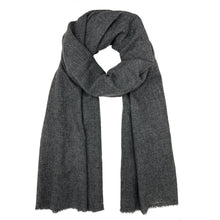 Load image into Gallery viewer, Charcoal Handloom  Cashmere Scarf
