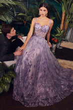 Load image into Gallery viewer, Glitter Corset Layered Ball Gown
