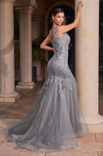 Load image into Gallery viewer, Embellished Mob Mermaid Gown
