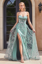 Load image into Gallery viewer, Strapless Glitter Mermaid Gown
