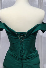 Load image into Gallery viewer, Glitter Off The Shoulder Fitted Gown
