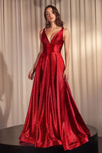 Load image into Gallery viewer, Glimmering Stretch Satin A-Line Dress
