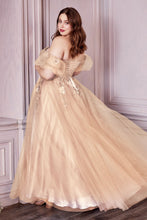 Load image into Gallery viewer, Strapless A-Line Gown And Puff Sleeves
