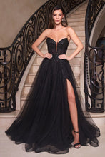 Load image into Gallery viewer, Strapless Layered Tulle Ball Gown
