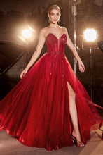 Load image into Gallery viewer, Strapless Layered Tulle Ball Gown
