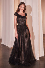 Load image into Gallery viewer, Asymmetrical Off The Shoulder A-Line Beaded Gown
