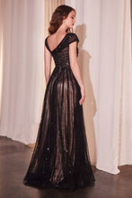 Load image into Gallery viewer, Asymmetrical Off The Shoulder A-Line Beaded Gown
