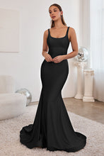 Load image into Gallery viewer, Stretch Mermaid Gown With Lace Up Back
