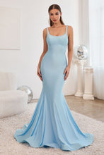 Load image into Gallery viewer, Stretch Mermaid Gown With Lace Up Back
