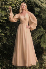 Load image into Gallery viewer, Long Sleeve Chiffon A-Line Dress
