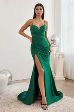 Load image into Gallery viewer, Fitted Stretch Satin Gown
