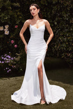 Load image into Gallery viewer, Strapless Stretch Satin Bridal Dress
