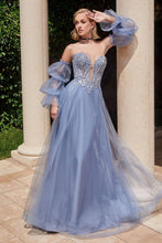 Load image into Gallery viewer, Strapless Ball Gown With Removable Sleeves
