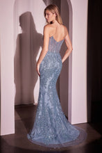 Load image into Gallery viewer, Embellished Silver &amp; Nude Gown
