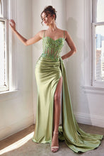 Load image into Gallery viewer, Embellished Lace &amp; Satin Fitted Gown
