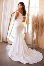 Load image into Gallery viewer, Tie Sleeve Pleated Mermaid Luxe Jersey Gown
