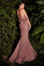 Load image into Gallery viewer, Off The Shoulder Sequin Gown
