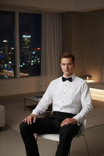 Load image into Gallery viewer, "Charles" White Spread Collar Tuxedo Shirt

