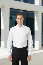 Load image into Gallery viewer, "Charles" White Spread Collar Tuxedo Shirt
