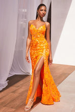 Load image into Gallery viewer, Sequin Printed Fitted Gown
