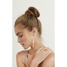 Load image into Gallery viewer, Capped Quill Dangle Earrings
