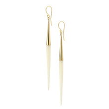 Load image into Gallery viewer, Capped Quill Dangle Earrings
