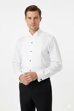 Load image into Gallery viewer, "David" White Wingtip Tuxedo Shirt
