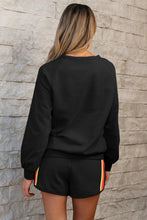 Load image into Gallery viewer, Beau Blue Accent Pullover and Shorts Two Piece Casual Set
