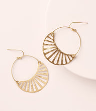 Load image into Gallery viewer, Rajani Hoop Earrings - Crescent Disc
