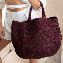 Load image into Gallery viewer, Nico Raffia Tote Bag
