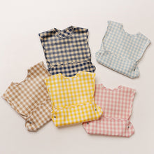 Load image into Gallery viewer, Fashion Plaid Waterproof Cotton Bib for Infants and Kids
