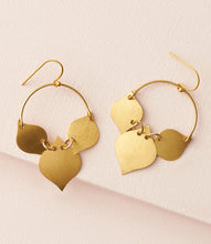 Load image into Gallery viewer, Chameli Leaf Drop Earrings
