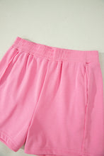 Load image into Gallery viewer, Sachet Pink Slim Tank Top Elastic High Waist Shorts 2pcs Outfit
