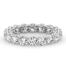 Load image into Gallery viewer, AGI Certified 2 CTW Round Lab Grown Diamond Eternity Band in 14K White Gold (F-VS)
