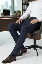 Load image into Gallery viewer, "Ethan" Navy Super 150's Luxury Viscose Blend Suit Pants
