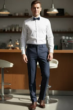 Load image into Gallery viewer, "Ethan" Navy Super 150's Luxury Viscose Blend Suit Pants
