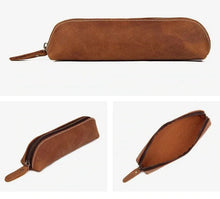Load image into Gallery viewer, The Paavo Leather Pen Case | Leather Makeup Pouch
