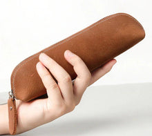 Load image into Gallery viewer, The Paavo Leather Pen Case | Leather Makeup Pouch
