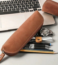 Load image into Gallery viewer, The Paavo Leather Pen Case | Leather Makeup Pouch
