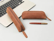 Load image into Gallery viewer, The Paavo Leather Pen Case | Leather Makeup Pouch
