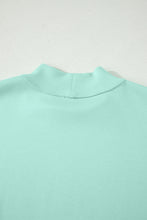 Load image into Gallery viewer, Yellow Cream Solid Color Exposed Seam Mock Neck Oversize Tee Casual Shorts 2pcs Outfit
