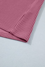 Load image into Gallery viewer, Pitaya Pink Twisted Ribbed Loose Tee Drawstring Elastic Waist 2pcs Short Set
