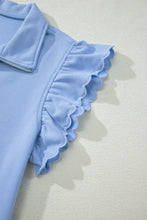 Load image into Gallery viewer, Coral Paradise Half Zipped Ruffled Short Set
