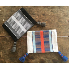 Load image into Gallery viewer, White Striped Backstrap Clutch
