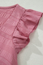 Load image into Gallery viewer, Black Textured Square Neck Top and Shirred High Waist Shorts Set
