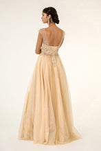 Load image into Gallery viewer, Beads and Sequin Embellished Glitter Mesh A-Line Dress - Mask Not Included
