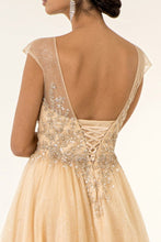 Load image into Gallery viewer, Beads and Sequin Embellished Glitter Mesh A-Line Dress - Mask Not Included
